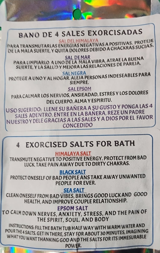 Bath of 4 Exorcised Salts